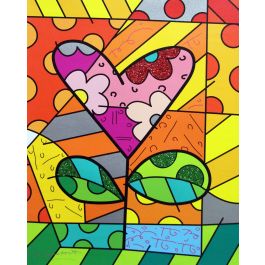 Romero Britto - All Over Again - Silkscreen Print on Canvas - 2019