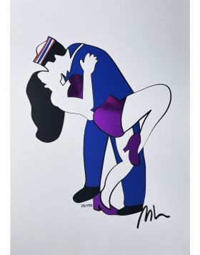 Bacio a Times Square - Screenprint