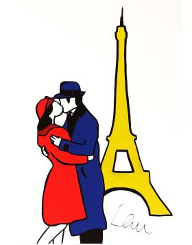 Bacio sotto la Tour Eiffel - Screenprint