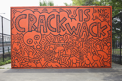 Keith Haring: 5 Murals with Graffiti by Haring